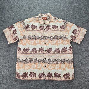Pau Hana Hawaiian‎ Shirt Mens 2XL Floral Button Up Short Sleeve Beach Casual